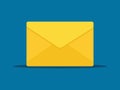 Envelope icon. close envelope isolated on blue background vector Royalty Free Stock Photo