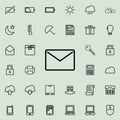 the envelope icon. Detailed set of minimalistic icons. Premium graphic design. One of the collection icons for websites, web desig Royalty Free Stock Photo