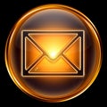 Envelope icon gold Royalty Free Stock Photo