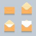 Envelope icon logo set