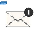 Envelope Icon in trendy flat style isolated on grey background. Mail symbol for your web site design, logo, app, UI. Vector Royalty Free Stock Photo