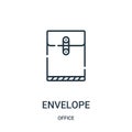 envelope icon vector from office collection. Thin line envelope outline icon vector illustration Royalty Free Stock Photo