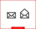 Envelope icons letter. Envelop icon vector template. Mail symbol element. Mailing label for web or print design Royalty Free Stock Photo