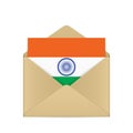 Envelope with India flag