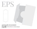 Envelope Invatation Template, Vector with die cut Royalty Free Stock Photo