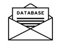 Envelope and letter sign with word database as headline Royalty Free Stock Photo