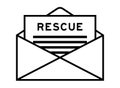 Envelope and letter sign with word resuce as headline Royalty Free Stock Photo
