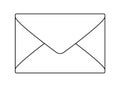 The envelope. Linear vector illustration for coloring - envelope. Outline. Hand drawing.