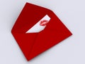 Envelope with lips Royalty Free Stock Photo