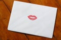 Envelope lipstick kiss A