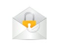 Envelope and lock illustration design Royalty Free Stock Photo