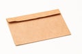 Brown craft paper envelope isolated on white Royalty Free Stock Photo