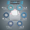 Envelope, mail, email - business infographic.