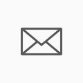 Envelope mail icon, letter vector, contact illustration Royalty Free Stock Photo