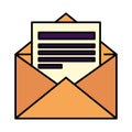 Envelope mail isolated icon Royalty Free Stock Photo