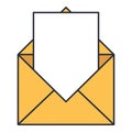 Envelope mail isolated icon Royalty Free Stock Photo