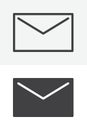 Envelope mail line and solid vector icon set Royalty Free Stock Photo