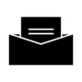 Envelope mail send silhouette style icon