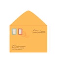 Envelope Mail With Stamp Icon Royalty Free Stock Photo
