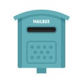 Envelope mailbox icon flat isolated vector Royalty Free Stock Photo