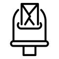 Envelope mailbox icon, outline style Royalty Free Stock Photo