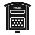Envelope mailbox icon, simple style Royalty Free Stock Photo