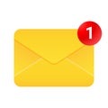 New Email Notification Icon, Vector Royalty Free Stock Photo