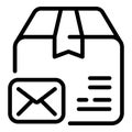 Envelope parcel icon, outline style Royalty Free Stock Photo