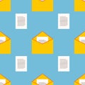 Envelope pattern on a light background for website design Royalty Free Stock Photo