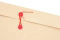 Envelope with red string Royalty Free Stock Photo