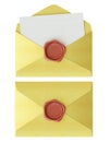 Envelope with red wax seal