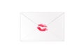 Envelope sealed with a kiss