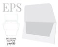 Envelope Template with die line, Vector Royalty Free Stock Photo