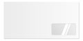 Envelope template. Realistic blank paper with plastic window Royalty Free Stock Photo
