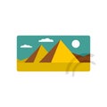 Envelope timbre icon, flat style