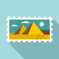 Envelope timbre icon, flat style