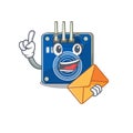 With envelope touch sensor with the cartoon shape Royalty Free Stock Photo