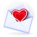 Envelope with valentine heart