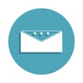 envelope vote icon in badge style. One of Election collection icon can be used for UI, UX