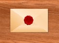 Envelope with Wax Seal Heart Royalty Free Stock Photo