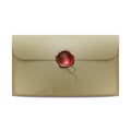 Envelope With Wax Seal Royalty Free Stock Photo