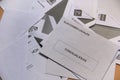 Envelopes with ballots from different parties for local elections in Spain