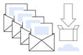 Organizing Emails into Cloud-Based Archive with Simple Download Option Royalty Free Stock Photo