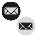 Envelopes icons in circles. Website banner. Email icon. Business concept. Vector illustration. Stock image.