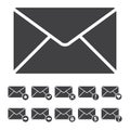 Envelopes Icons, Set of icons for messages. Vector illustration.