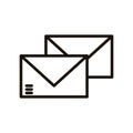 Envelopes mails isolated icons