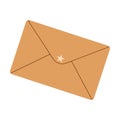 Envelopes with mails, postmarks and postcards vector illustration. Various craft paper letters, handmade cards isolated