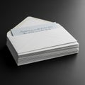 The envelopes are neatly aligned, showcasing their clean, pristine appearance Royalty Free Stock Photo
