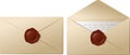 Envelopes with sealing wax