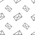 Envelopes, seamless pattern, vector